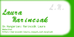 laura marincsak business card